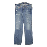 LEVI'S Womens Jeans Blue Denim Regular Straight Cotton Blend W30 L29 Casual Zip