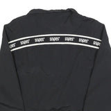 SNIPES Womens Black & White Casual Jacket L Polyester Blend Plain Zip Sports