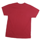 GILDAN Mens Red Indiana Basketball Graphic T-Shirt M Short Sleeve Crew Neck