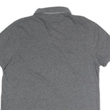 TOMMY HILFIGER Mens Grey Button Down Collar Short Sleeve Plain M Cotton Blend