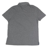TOMMY HILFIGER Mens Grey Button Down Collar Short Sleeve Plain M Cotton Blend