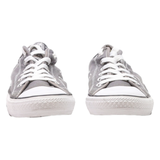 DUNLOP Low Top Trainers Grey Canvas Mens UK 5.5