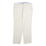 TOMMY HILFIGER Mens Cotton Beige Regular Fit Straight Leg Trousers W38 L32 Chino