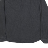 GRIZZLY MOUNTAIN Mens Black Plain Shirt L Cotton Blend Button Pocket Casual