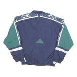 RUCANOR Mens Navy Blue & Green Retro Track Jacket XL Polyester Blend Zip