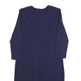 LAUREN RALPH LAUREN Womens Blue & Maroon Day Polyester Blend Dress XS Stylish