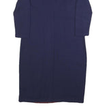 LAUREN RALPH LAUREN Womens Blue & Maroon Day Polyester Blend Dress XS Stylish