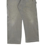 DICKIES Mens Cotton Blend Grey Regular Straight Trousers W32 L28 Workwear