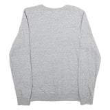 CHAMPION Mens Grey Crew Neck S Cotton Blend Sweatshirt Pullover Logo