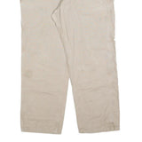 CARHARTT Mens Beige Loose Jeans Cotton Blend Zip W38 L30 Workwear Casual
