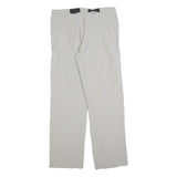 K TEC Mens Light Grey Regular Fit Straight Leg Trousers W32 L30 Outdoor Casual