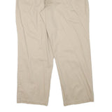 DOCKERS Mens Beige Cotton Blend Relaxed Straight Trousers W36 L29 Casual