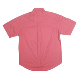 DUCK HEAD Mens Pink Cotton Shirt M Button-Down Collar Short Sleeve Casual Summer