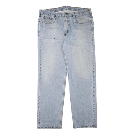 CARHARTT Mens Regular Fit Straight Denim Light Blue W38 L30 Workwear Jeans