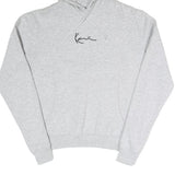 KARL KANI Mens Grey Hoodie XXS Cotton Blend Pullover Kangaroo Pocket Casual Wear
