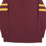 SONOMA Mens Maroon & Yellow Long Sleeve Rugby Style Polo Shirt M Cotton Blend