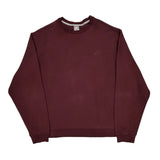 Nike Sweatshirt - 2XL Burgundy Cotton