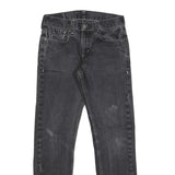 LEVI'S 511 Mens Slim Black Denim Raw W30 L30 Classic Zip Cotton Blend Jeans