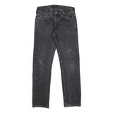 LEVI'S 511 Mens Slim Black Denim Raw W30 L30 Classic Zip Cotton Blend Jeans