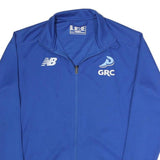 NEW BALANCE Mens Blue Track Jacket S Polyester Blend Zip Athletic Sportswear