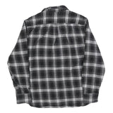 JACHS Mens Black & White Checked Shirt M Cotton Blend Casual Button Down