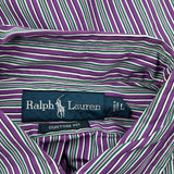 Ralph Lauren Striped Shirt - Large Purple Cotton