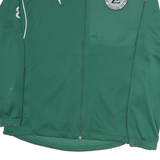 PUMA Mens Green Soccer Club Logo Track Jacket S Polyester Zip Sportswear