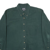 THREE RIVERS Mens Green Shirt XL Button Down Cotton Long Sleeve Casual