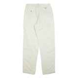 CALVIN KLEIN JEANS Mens Cotton Blend Cream Regular Straight Trousers W32 L34