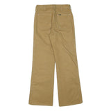 LEE Womens Cotton Blend Beige Regular Fit Flared Trousers W26 L29 Classic Style