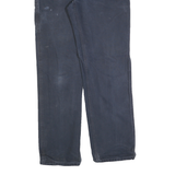 CARHARTT Mens Cotton Blend Navy Blue Regular Straight Trousers W32 L36 Workwear