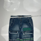Francois Girbaud Cargo Jeans - 39W 24L Green Cotton