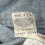 Levis Denim Shorts - 32W 11L Light Wash Cotton