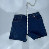 550 Levis Denim Shorts - 34W UK 16 Blue Denim
