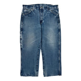 Wrangler Double Knee Carpenter Jeans - 38W 30L Blue Cotton