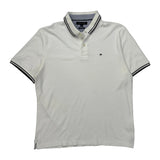 Tommy Hilfiger Polo Shirt - XL White Cotton