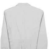JOOP! Womens White & Grey Patterned Blazer Jacket M Cotton Blend Button Closure
