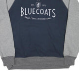 CHAMPION Mens Navy & Grey Bluecoats Crew Neck L Cotton Blend Raglan Sweatshirt