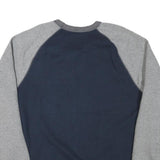 CHAMPION Mens Navy & Grey Bluecoats Crew Neck L Cotton Blend Raglan Sweatshirt