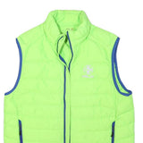 RALPH LAUREN Mens Green Jacket M Polyester Blend Quilted Sleeveless Zip