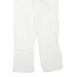 DICKIES Womens White Regular Fit Straight Denim Jeans W30 L27 Workwear Zip