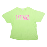 GILDEN Mens Green & Pink Indiana Graphic T-Shirt XL Short Sleeve Crew Neck