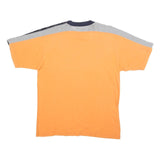 CHAMPION Mens Orange Navy Blue Graphic T-Shirt M Short Sleeve Crew Neck Branded