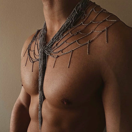 Caged Chain XL Scarf 33"