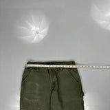 Carhartt Double Knee Carpenter Trousers - 32W 30L Green Cotton