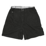LEE Mens Black Casual Shorts M W30 Elastic Waist Cotton Blend Comfort