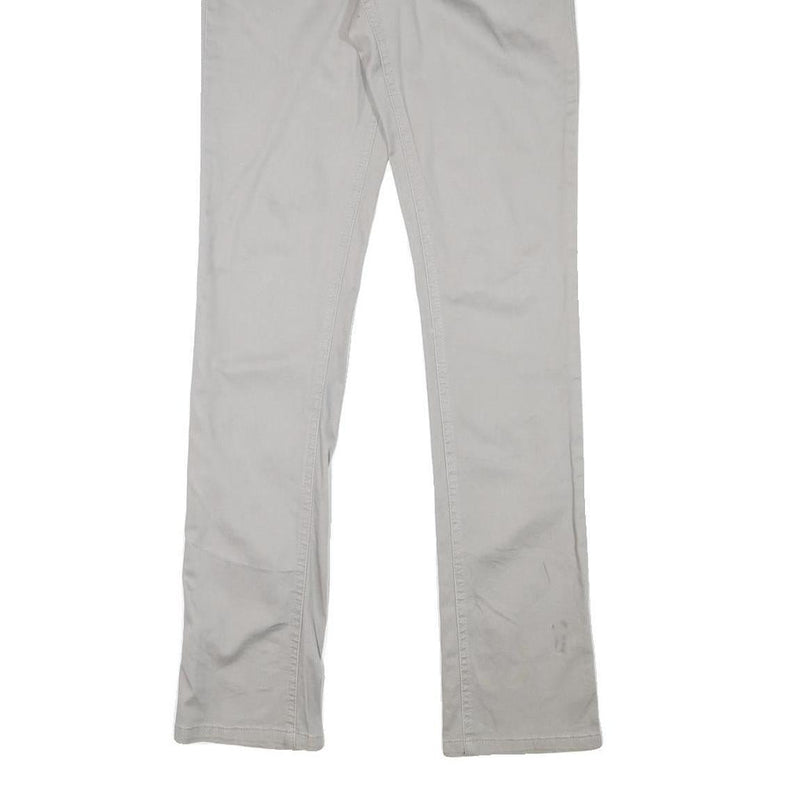 DICKIES Womens Cotton Blend Slim Beige Trousers W28 L31 Zip Plain Pockets