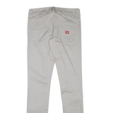 DICKIES Womens Cotton Blend Slim Beige Trousers W28 L31 Zip Plain Pockets
