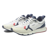 PEPE JEANS Mens Casual Trainers White Navy Red Synthetic UK 7 Stylish