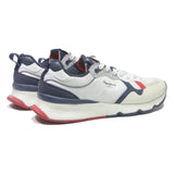 PEPE JEANS Mens Casual Trainers White Navy Red Synthetic UK 7 Stylish